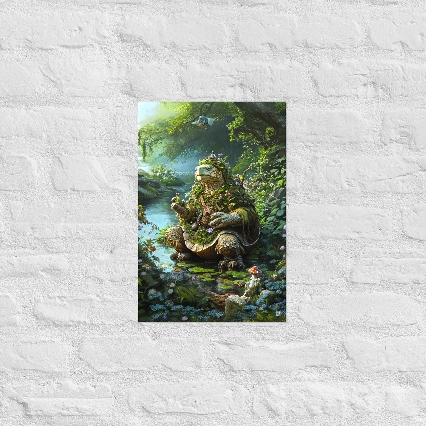 Wiseheart the Druid Turtle - Matte Poster - BBairt