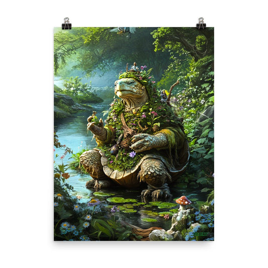 Wiseheart the Druid Turtle - Photo Paper Poster - BBairt