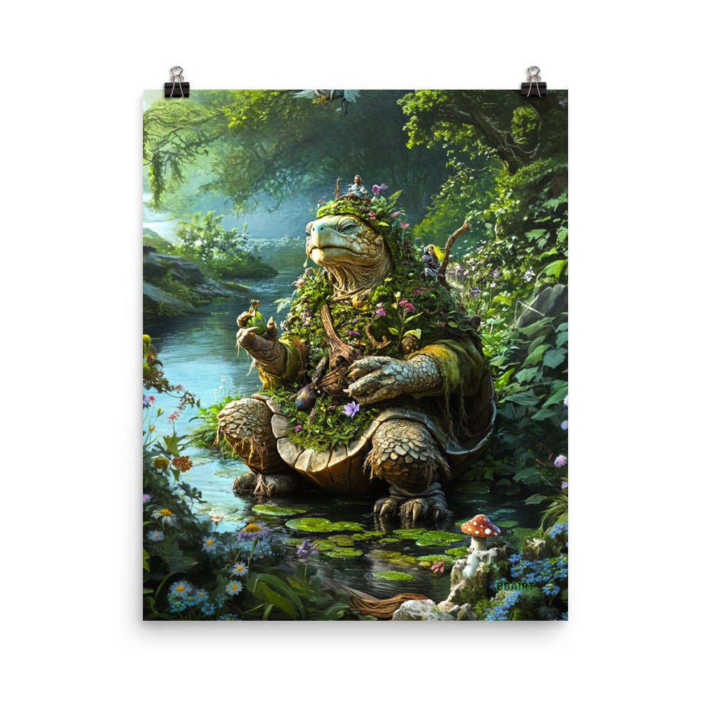 Wiseheart the Druid Turtle - Photo Paper Poster - BBairt