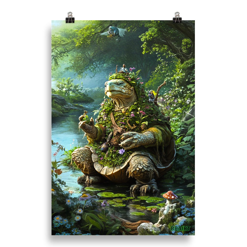 Wiseheart the Druid Turtle - Photo Paper Poster - BBairt