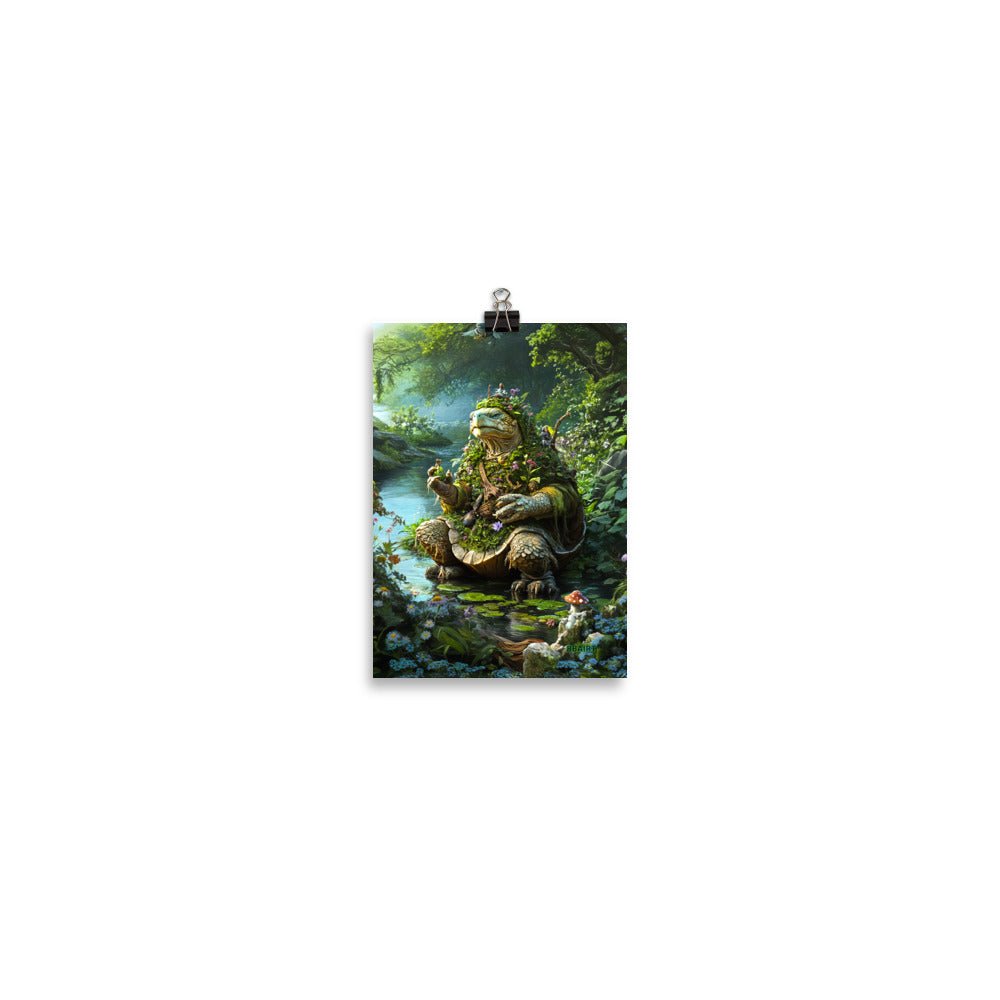 Wiseheart the Druid Turtle - Photo Paper Poster - BBairt