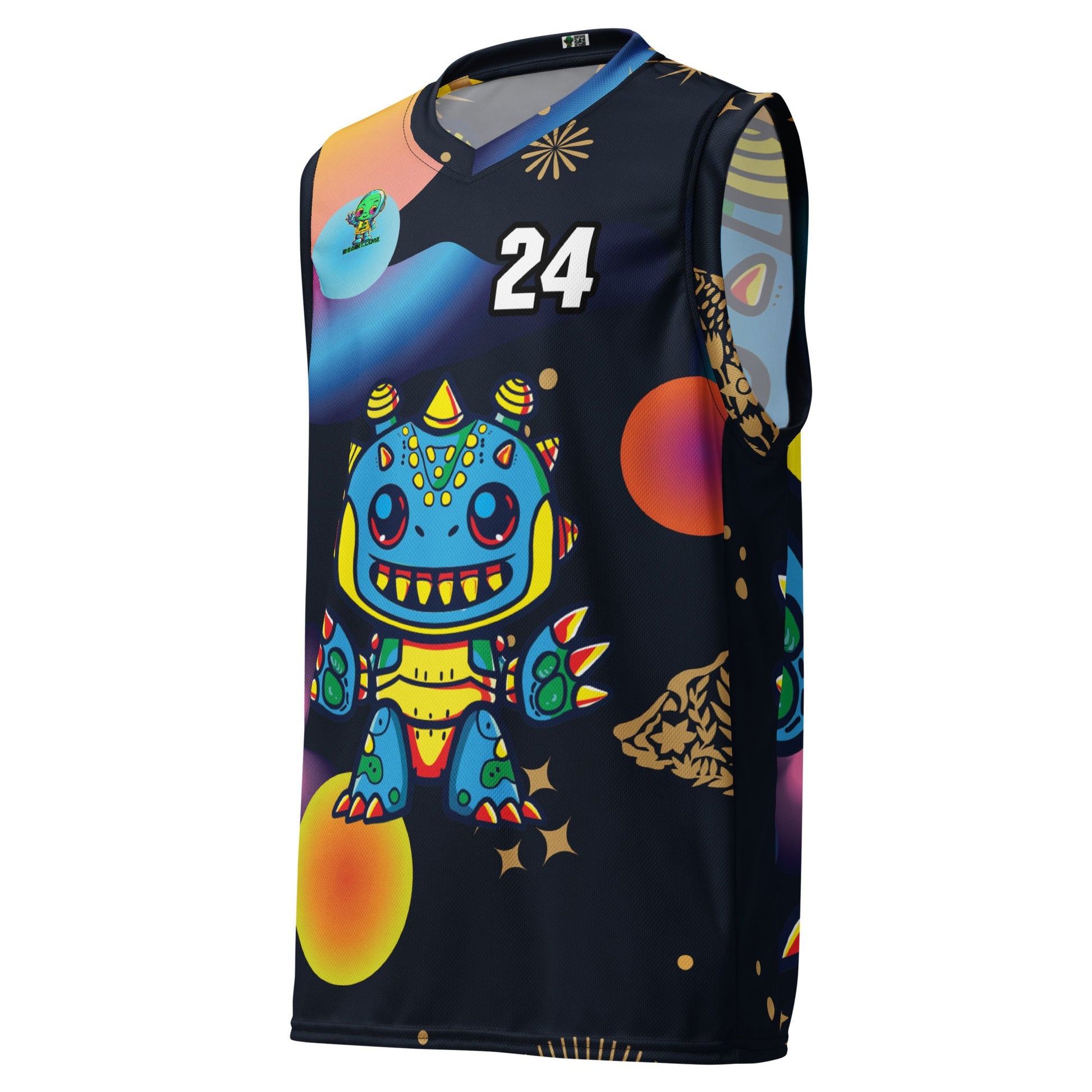 Zippy Zoid - Recycled unisex basketball jersey - Nebula Night Colorway - BBairt