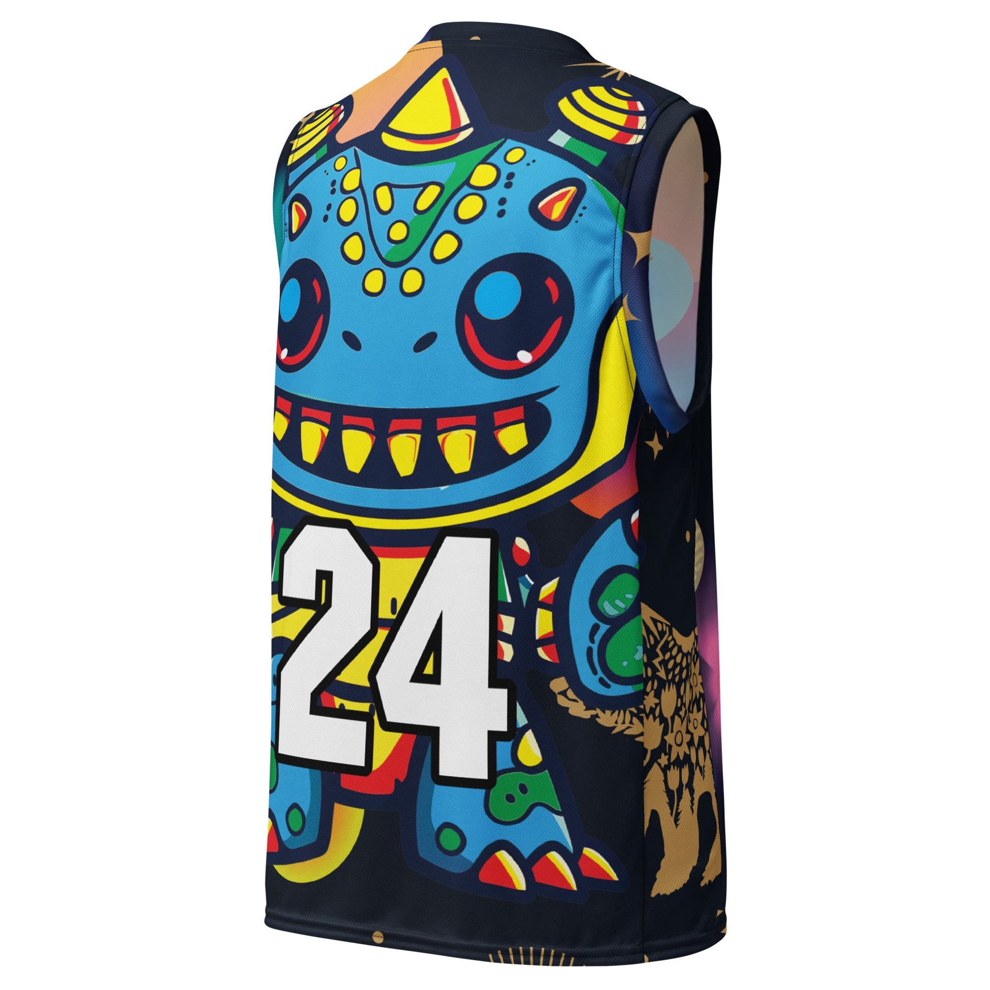 Zippy Zoid - Recycled unisex basketball jersey - Nebula Night Colorway - BBairt