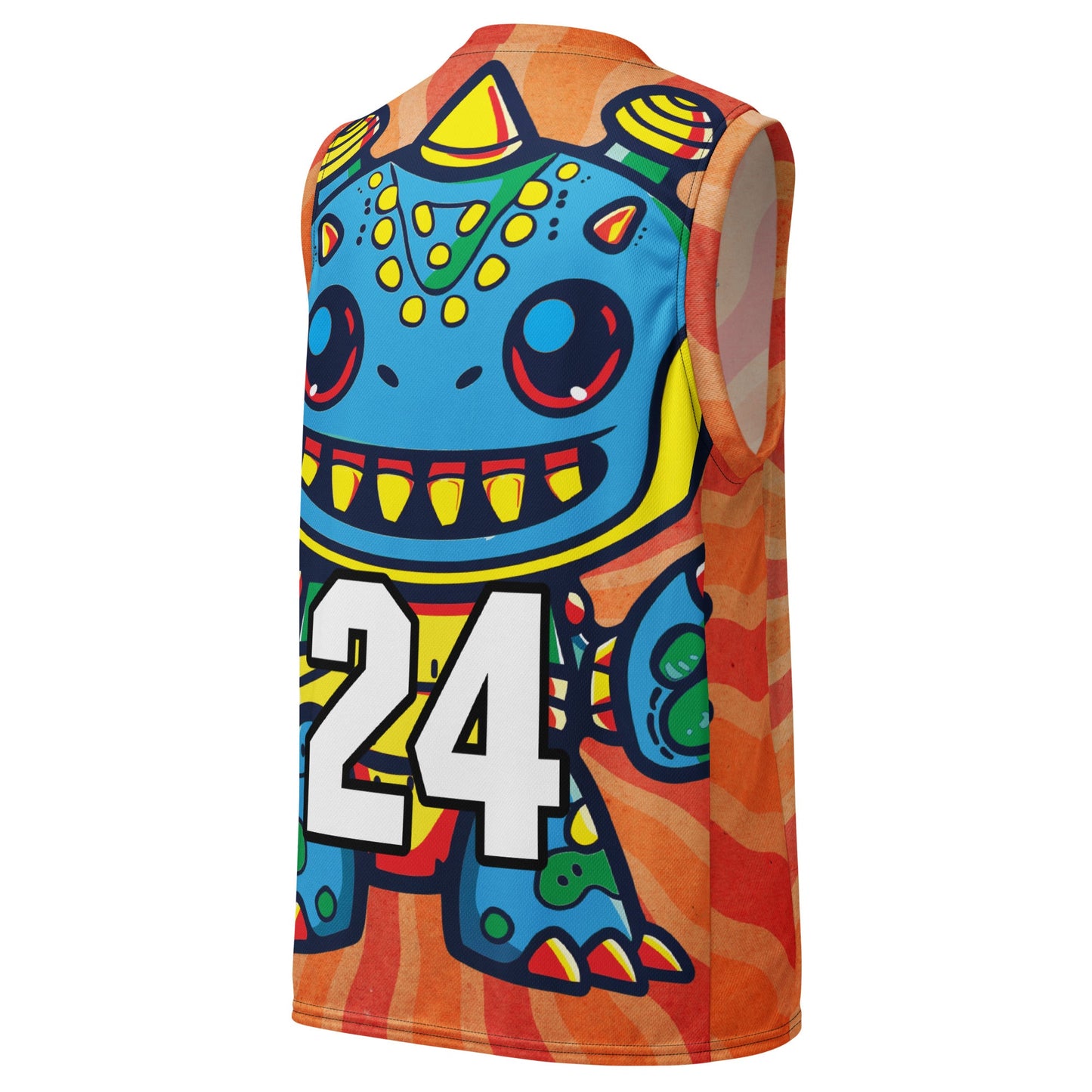 Zippy Zoid - Recycled unisex basketball jersey - Solar Flare Colorway - BBairt