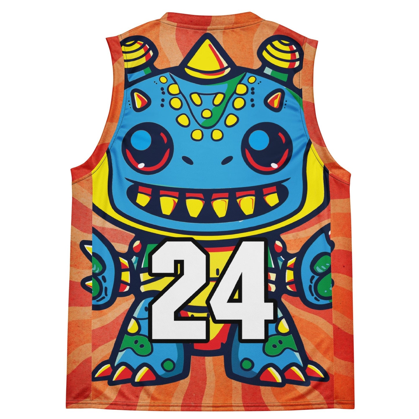 Zippy Zoid - Recycled unisex basketball jersey - Solar Flare Colorway - BBairt