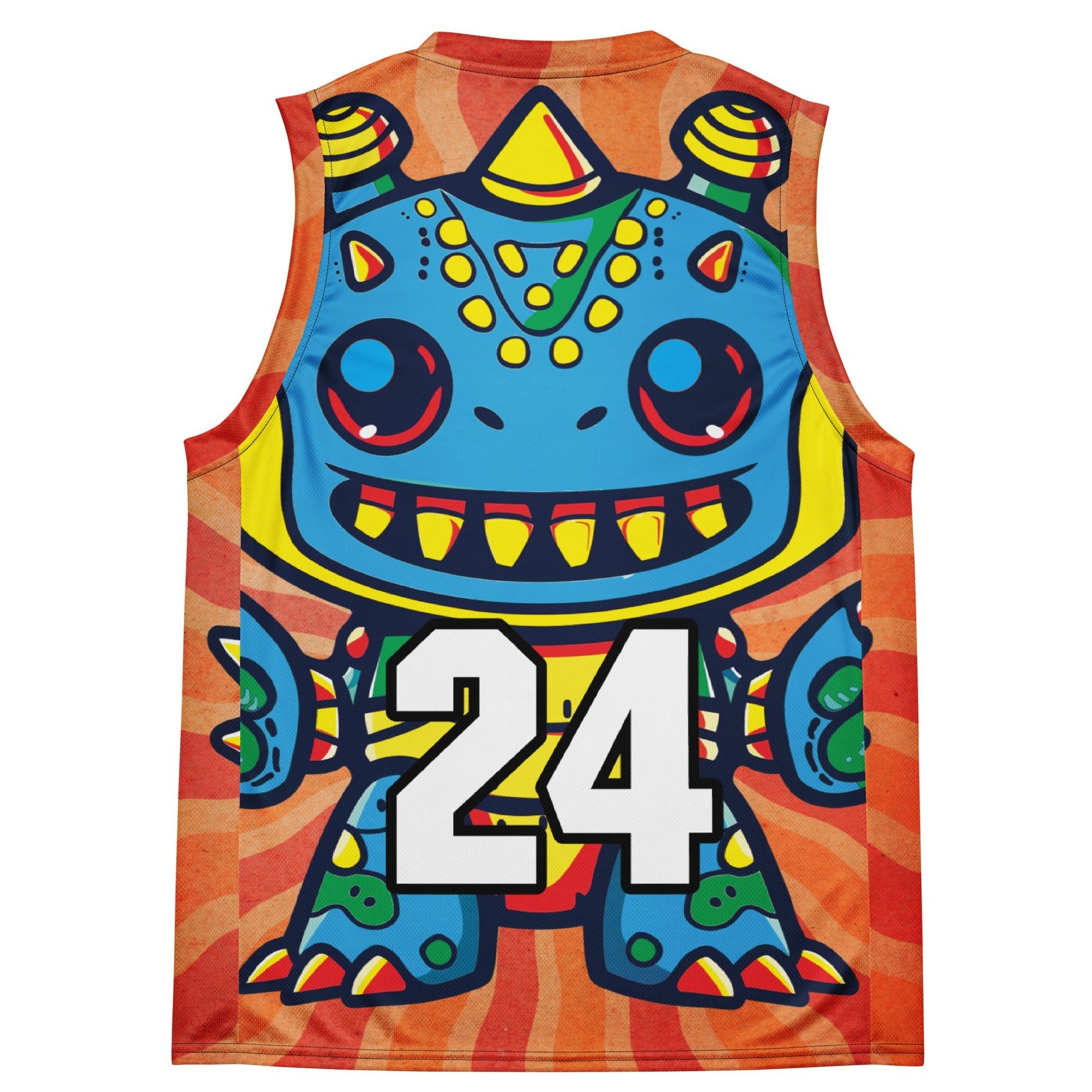 Zippy Zoid - Recycled unisex basketball jersey - Solar Flare Colorway - BBairt
