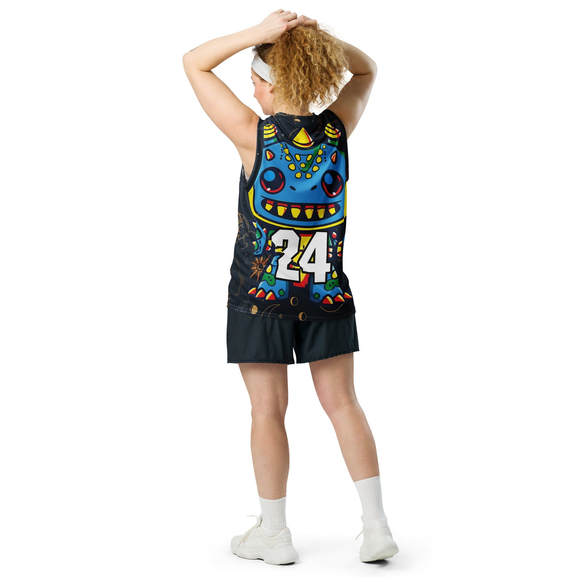 Zippy Zoid - Recycled unisex basketball jersey - Starry Odyssey Colorway - BBairt