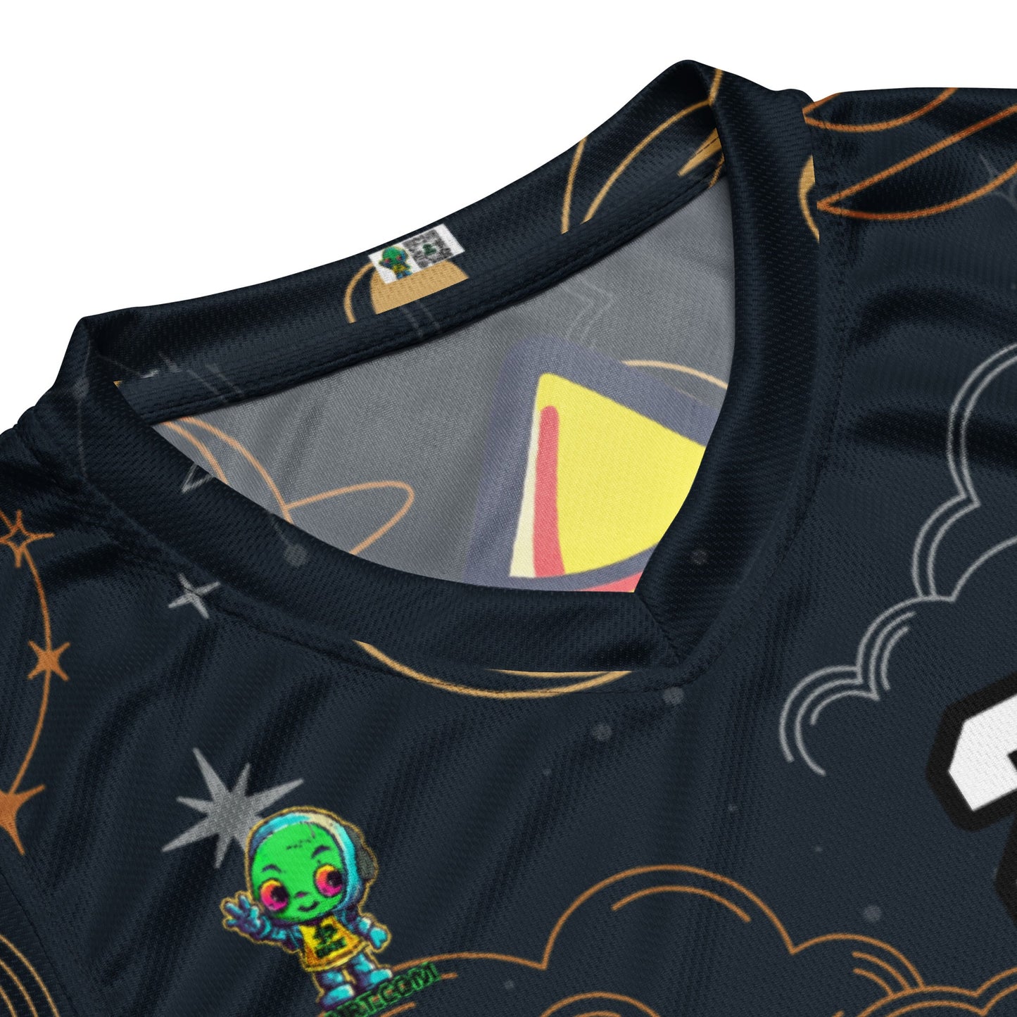 Zippy Zoid - Recycled unisex basketball jersey - Starry Odyssey Colorway - BBairt