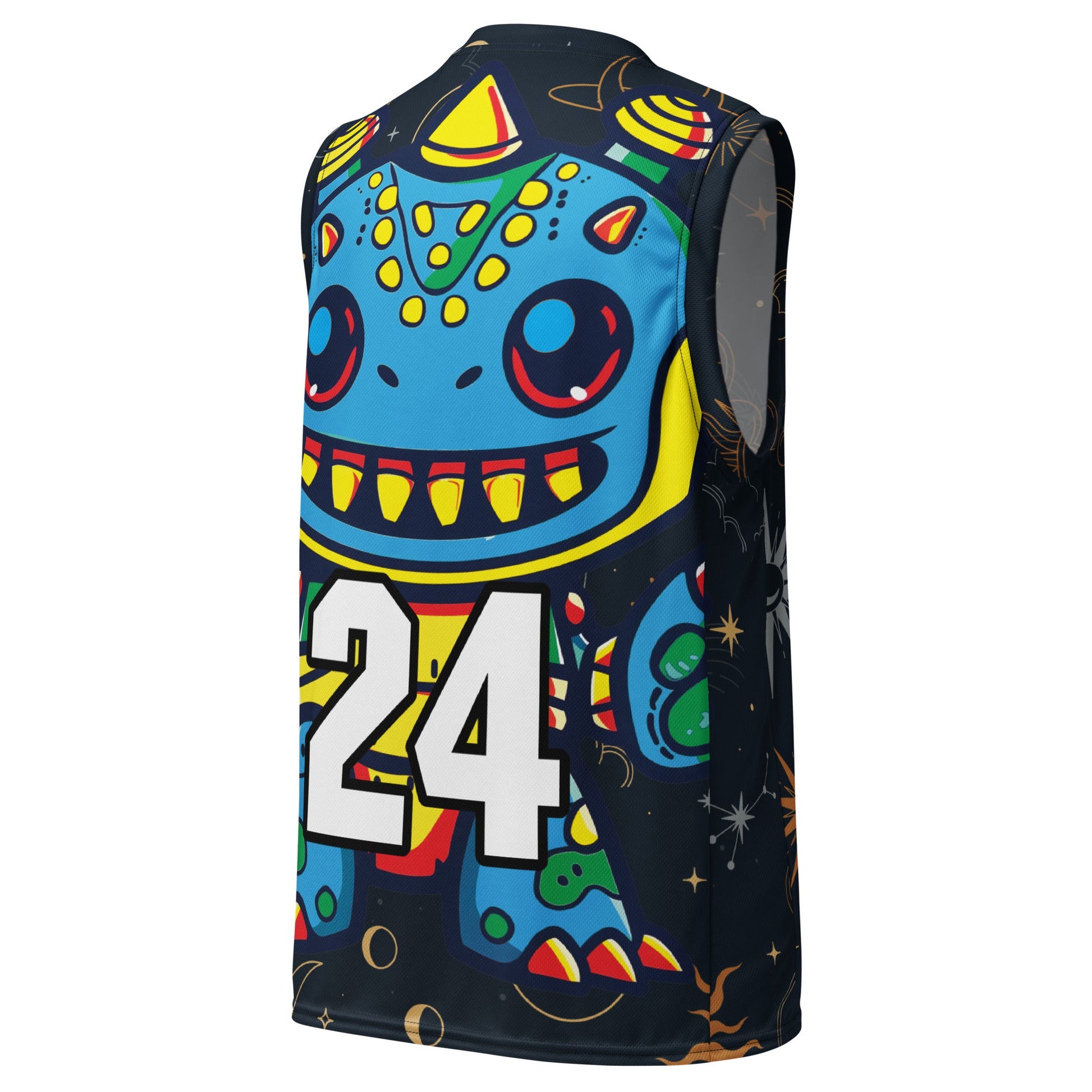 Zippy Zoid - Recycled unisex basketball jersey - Starry Odyssey Colorway - BBairt