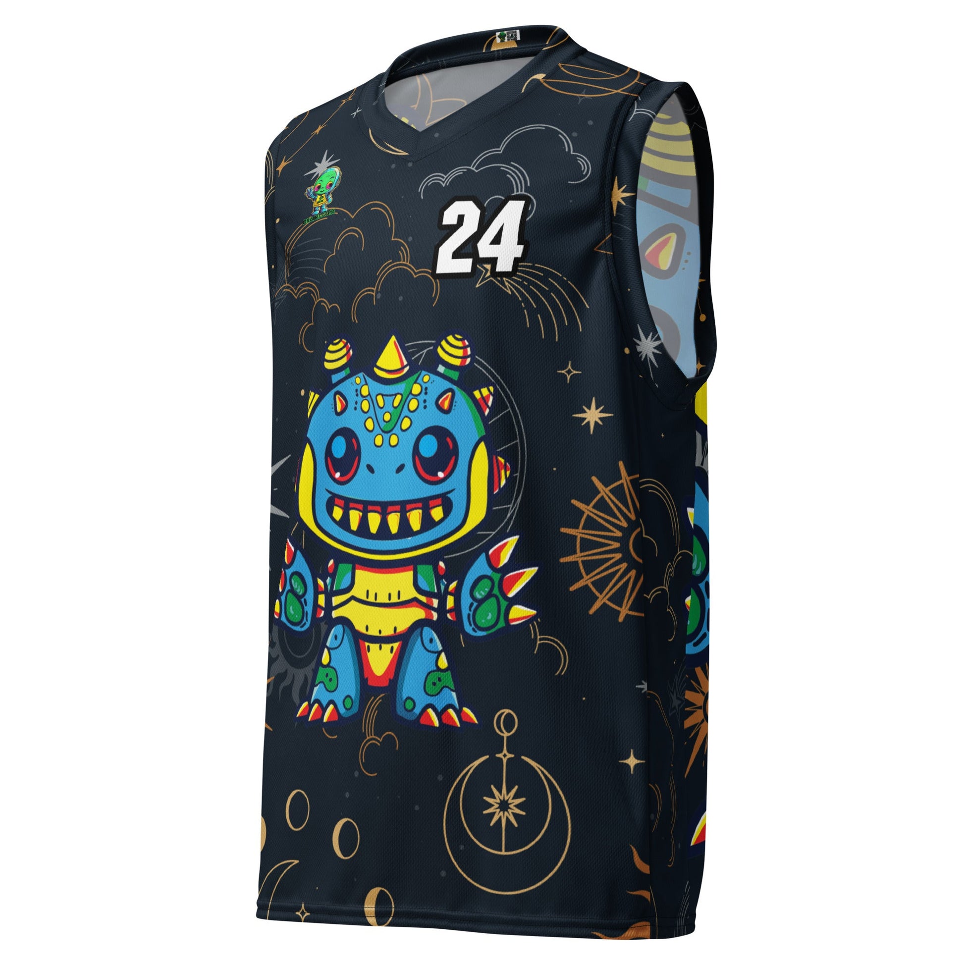 Zippy Zoid - Recycled unisex basketball jersey - Starry Odyssey Colorway - BBairt