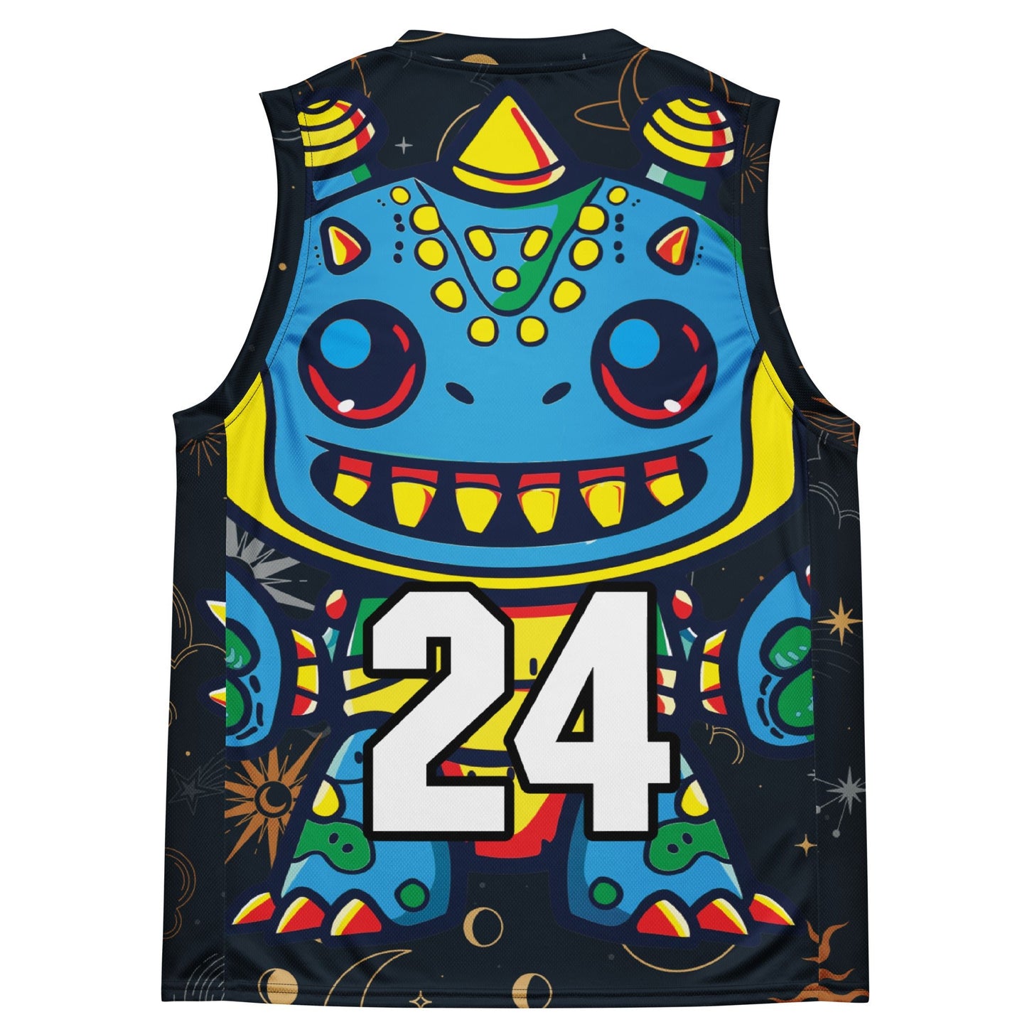 Zippy Zoid - Recycled unisex basketball jersey - Starry Odyssey Colorway - BBairt