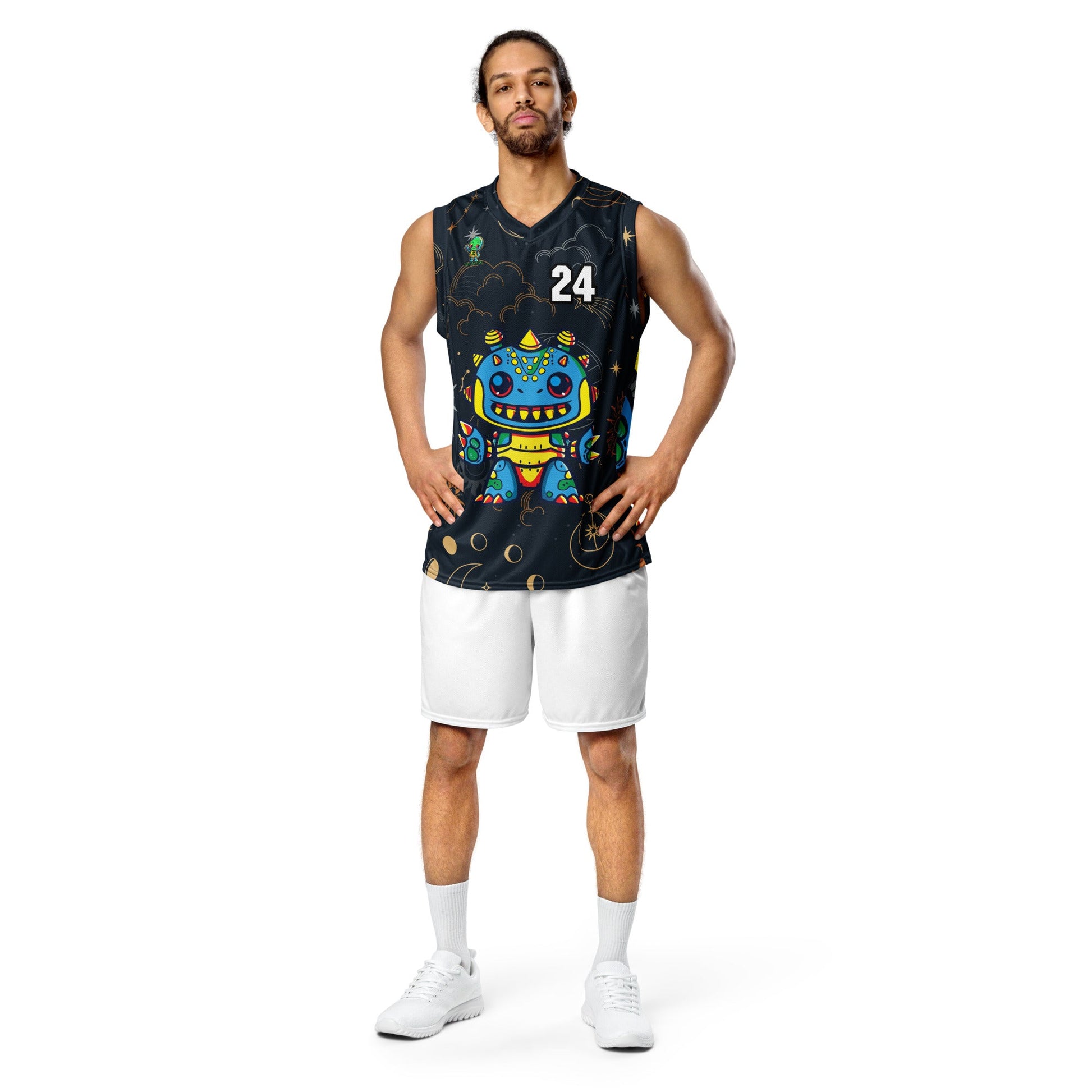 Zippy Zoid - Recycled unisex basketball jersey - Starry Odyssey Colorway - BBairt