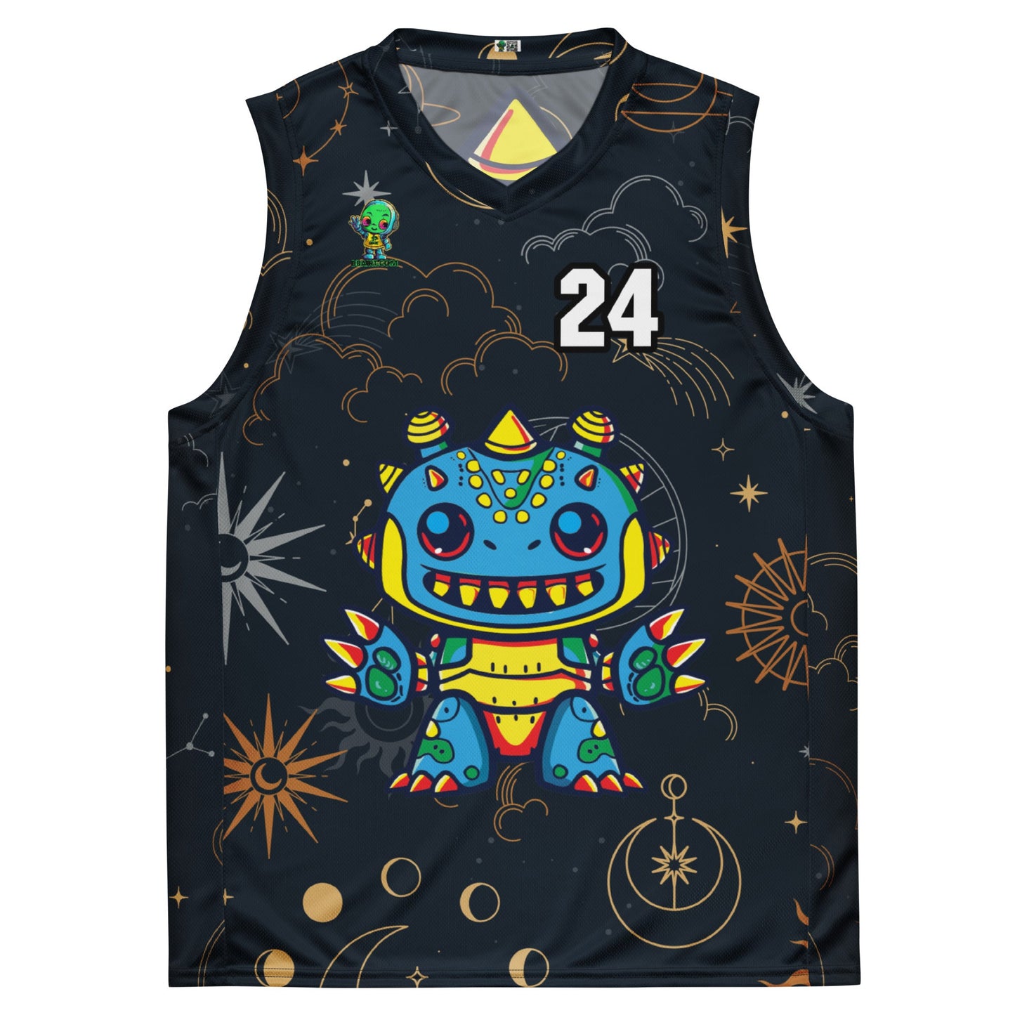 Zippy Zoid - Recycled unisex basketball jersey - Starry Odyssey Colorway - BBairt