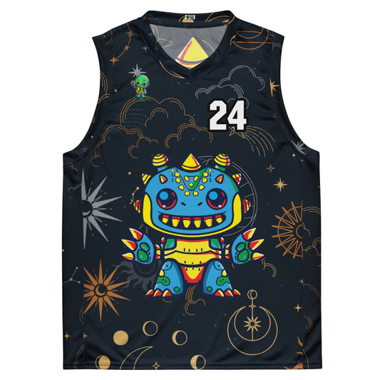 Zippy Zoid - Recycled unisex basketball jersey - Starry Odyssey Colorway - BBairt